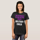 軍隊子の月の紫色のアップパート3 Tシャツ (正面フル)