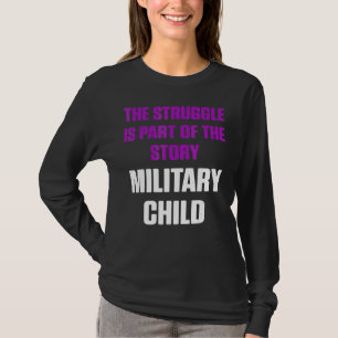 軍隊子の月の紫色のアップパート7 Tシャツ
