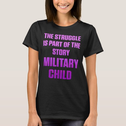 軍隊子の月の紫色のアップパート9 Tシャツ (正面)