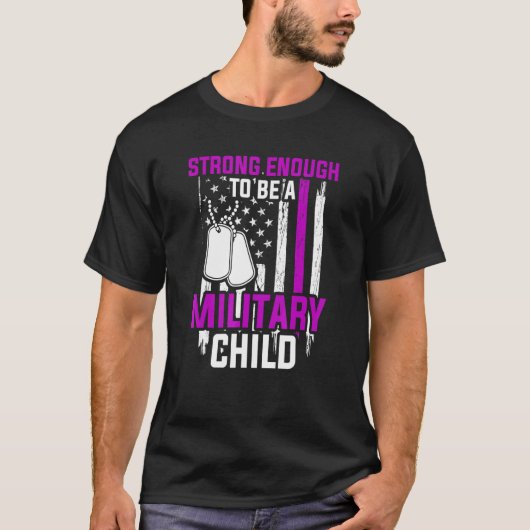 軍隊子の月の紫色の強い Tシャツ (正面)