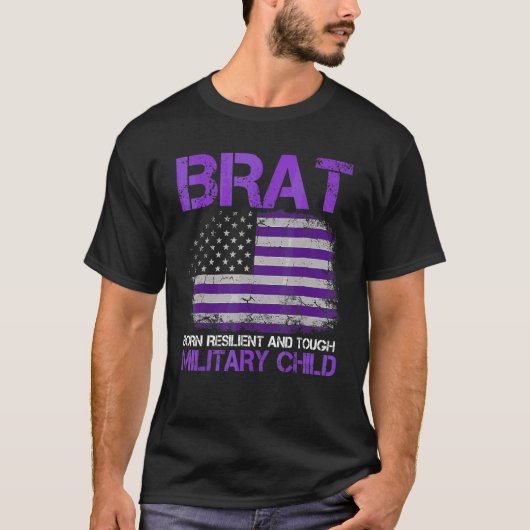 軍隊子の月Brat 生まれ弾力性An Tシャツ (正面)