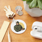 軍隊将校レトロ軍兵士 キーホルダー