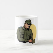 軍隊将校レトロ軍兵士 コーヒーマグカップ (中央)