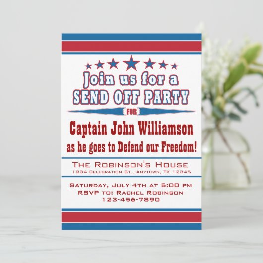 軍隊展開送信パーティの招待状 招待状 (スタンド正面)