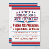 軍隊展開送信パーティの招待状 招待状 (正面/裏面)