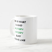 軍隊履歴バフ、熱心 コーヒーマグカップ (正面左)