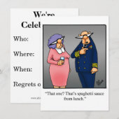 軍隊引退ユーモアパーティー招待状 招待状 (正面/裏面)