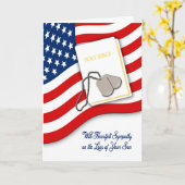 軍隊悔やみや弔慰の息子カード紛失 カード (黄色い花)