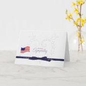 軍隊悔やみや弔慰ロスオブアヒーロエンボスルック カード (黄色い花)