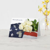 軍隊悔やみや弔慰 カード (黄色い花)