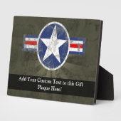 軍隊愛国的ヴィンテージスター フォトプラーク (側面)