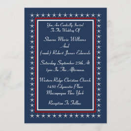 軍隊愛国的結婚式招待状 招待状