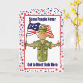 軍隊感謝カード彼への カード (黄色い花)