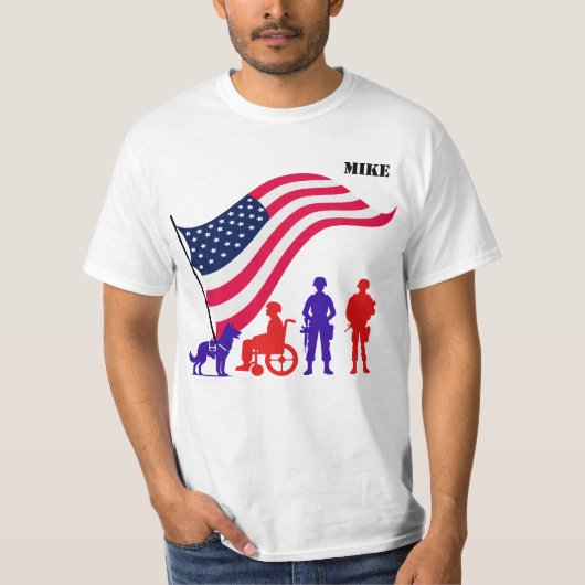 軍隊感謝月メンズ Tシャツ (正面)