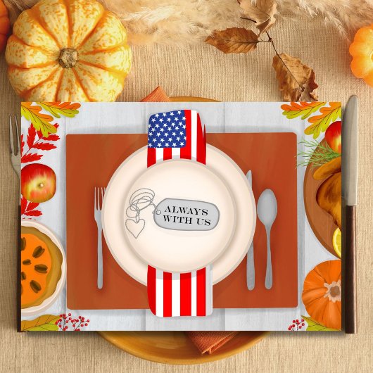 軍隊感謝祭は常に私たちのテーブルの場所 カード