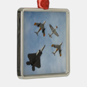 軍隊戦闘機 – 伝統飛行 メタルオーナメント (右)