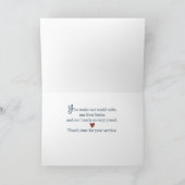 軍隊敬礼ベージュ色星 カード (内部)