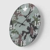 軍隊時間 ラージ壁時計 (傾斜)