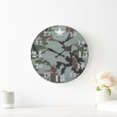 軍隊時間 ラージ壁時計 (ホーム)