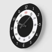 軍隊時間 – 12時間形式 ラージ壁時計 (傾斜)