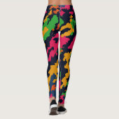 軍隊武装勢力スタイルネオンカラーカモフラージュ レギンス (裏面)