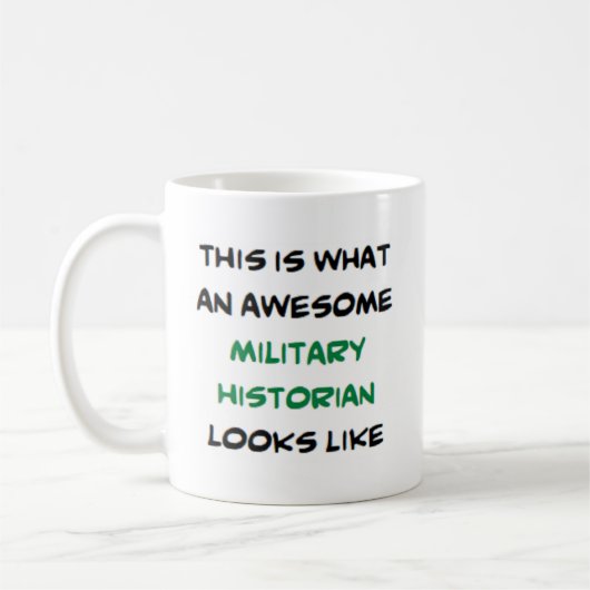 軍隊歴史家素晴らし、 コーヒーマグカップ (左)
