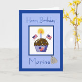 軍隊海洋誕生日カード カード (黄色い花)