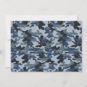 軍隊海軍海のカムフラージュの軍隊の誕生日 招待状 (裏面)