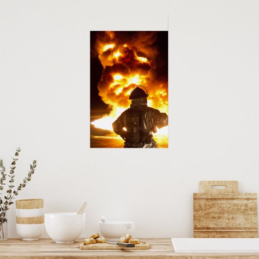 軍隊消防士 ポスター (キッチン)