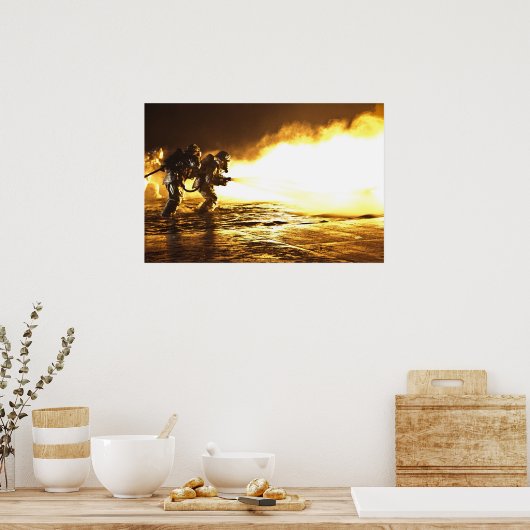 軍隊消防士 ポスター (キッチン)