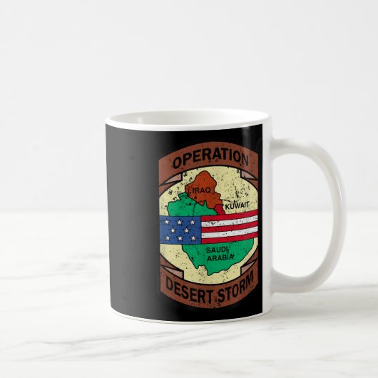 軍隊湾岸戦争作戦デザートストームUsa Insigg コーヒーマグカップ (右)