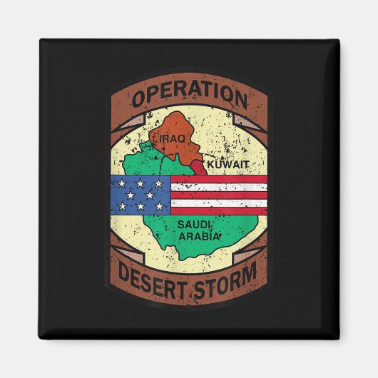 軍隊湾岸戦争作戦デザートストームUsa Insigg マグネット (正面)