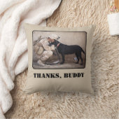 軍隊犬と疲れ果てた兵士 クッション (ブランケット)