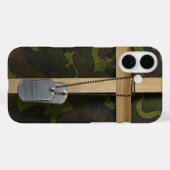 軍隊犬のクロスのタグ Case-Mate iPhoneケース (裏面 (横))