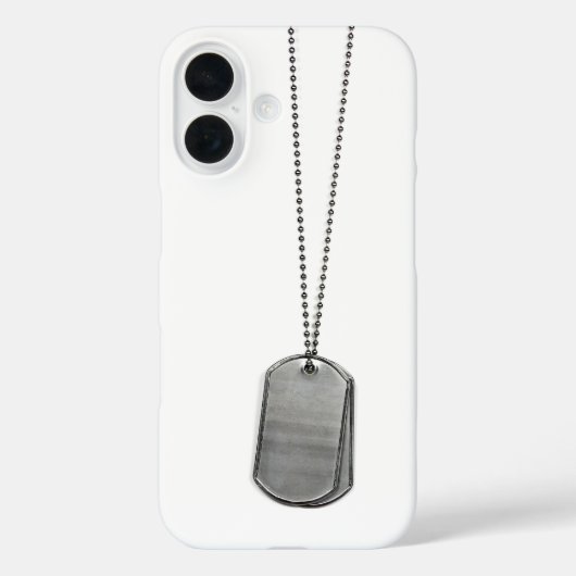 軍隊犬のタグが白 Case-Mate iPhoneケース (裏面)