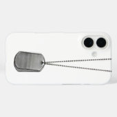 軍隊犬のタグが白 Case-Mate iPhoneケース (裏面 (横))