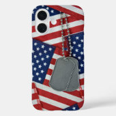 軍隊犬のフラグのタグ Case-Mate iPhoneケース (裏面)