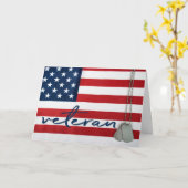 軍隊犬タグのアメリカ国旗 カード (黄色い花)