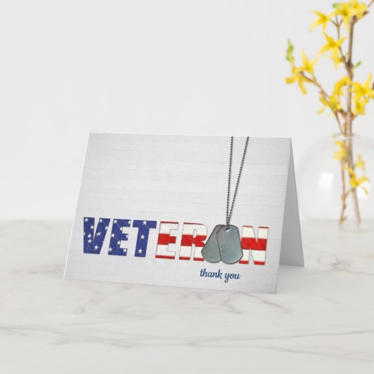 軍隊犬タグアメリカ国旗の日退役軍人 カード (黄色い花)