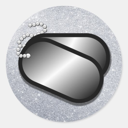 軍隊犬タグ ラウンドシール (正面)