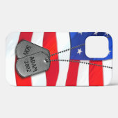 軍隊犬タグUSA国旗 Case-Mate iPhoneケース (裏面 (横))