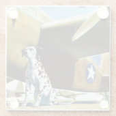 軍隊犬 ガラスコースター (裏面)