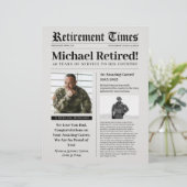 軍隊獣医への新聞退職看板ギフト レターヘッド (スタンド正面)