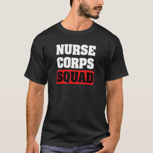 軍隊用消防士のナース看護クルー Tシャツ