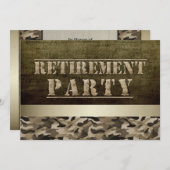 軍隊疲労リタイアメントパーティー 招待状 (正面/裏面)