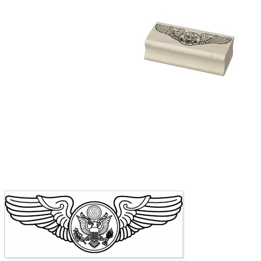 軍隊登録された航空機乗務員翼スタンプ ラバースタンプ (押印)