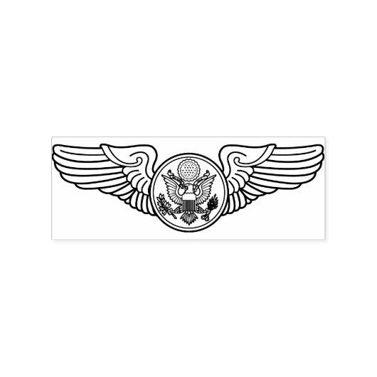 軍隊登録された航空機乗務員翼スタンプ ラバースタンプ (インプリント)
