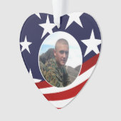 軍隊祈りの言葉と写真 オーナメント (正面)