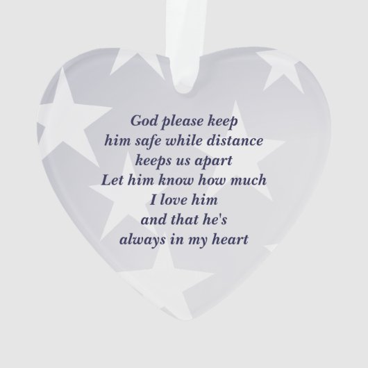 軍隊祈りの言葉と写真 オーナメント (裏面)