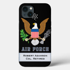 軍隊空軍防衛のエンブレムをパーソナライズ iPhone 13ケース